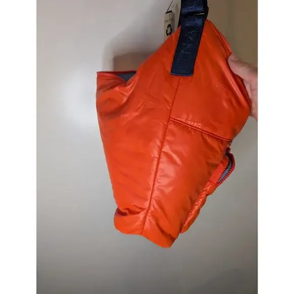 Nautica Burnt Orange Crossbody Hobo Bag Hidden Treasure Navy Strap NWT - Picture 10 of 12